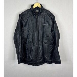 Dodge Leather Jacket Black Choko Platinum 3 Seasons Men M Racer
